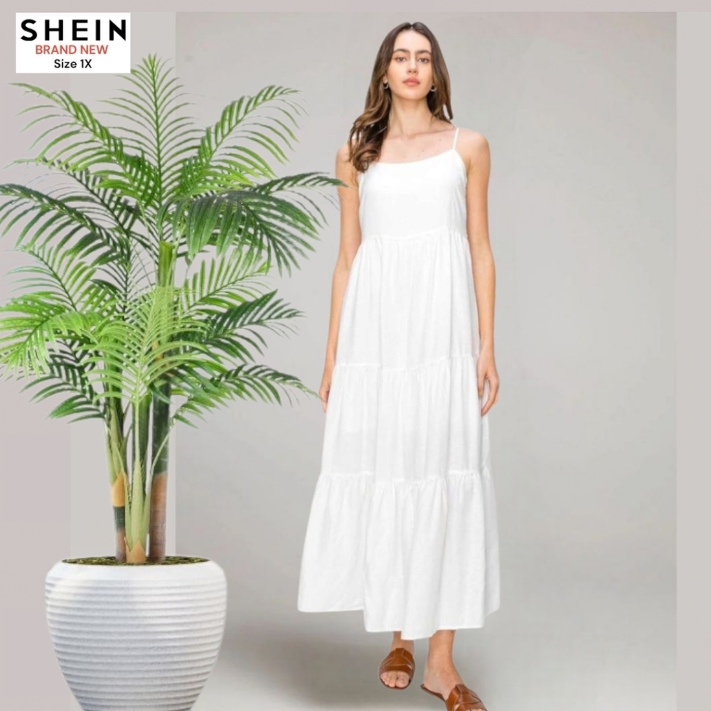 White Tiered Maxi Sundress BRAND NEW
